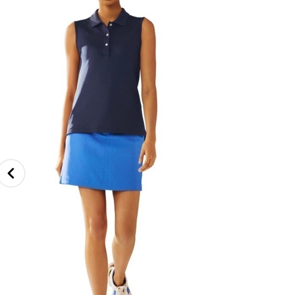 Tory Burch Two-Tone Tech Twill Golf Skirt SZ S